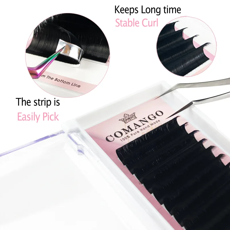 CoMango Easy Fan Lashes Extension DIY 2d/3d/4d/10d Faux Mink Blooming Eye Lash Extension 0.03/0.05/0.07 Makeup Lashes