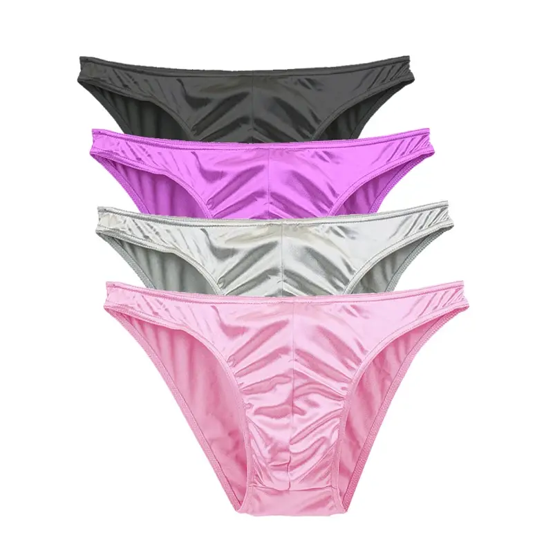 Mierside One Piese 大尺碼男士內褲男式凸袋透氣絲綢內褲大尺碼批量柔軟內褲 S-3XL