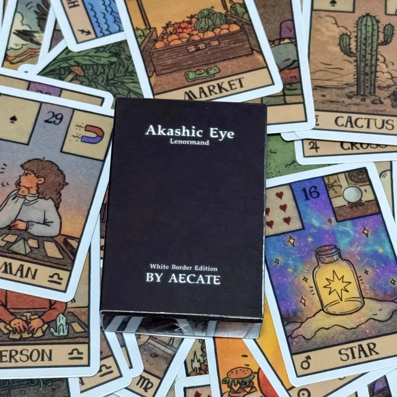 Akashic Eye Lenormand oracle kártyák 61 deck Modern Illustrated Oracle Cards