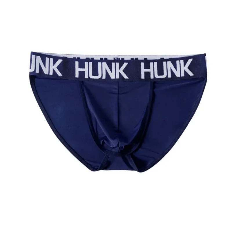 Sexy Men Low Rise High Cut Bikini Briefs Ice Silk Soft Lightweight Breathable Underwear Sport Workout Daily Single Underpants