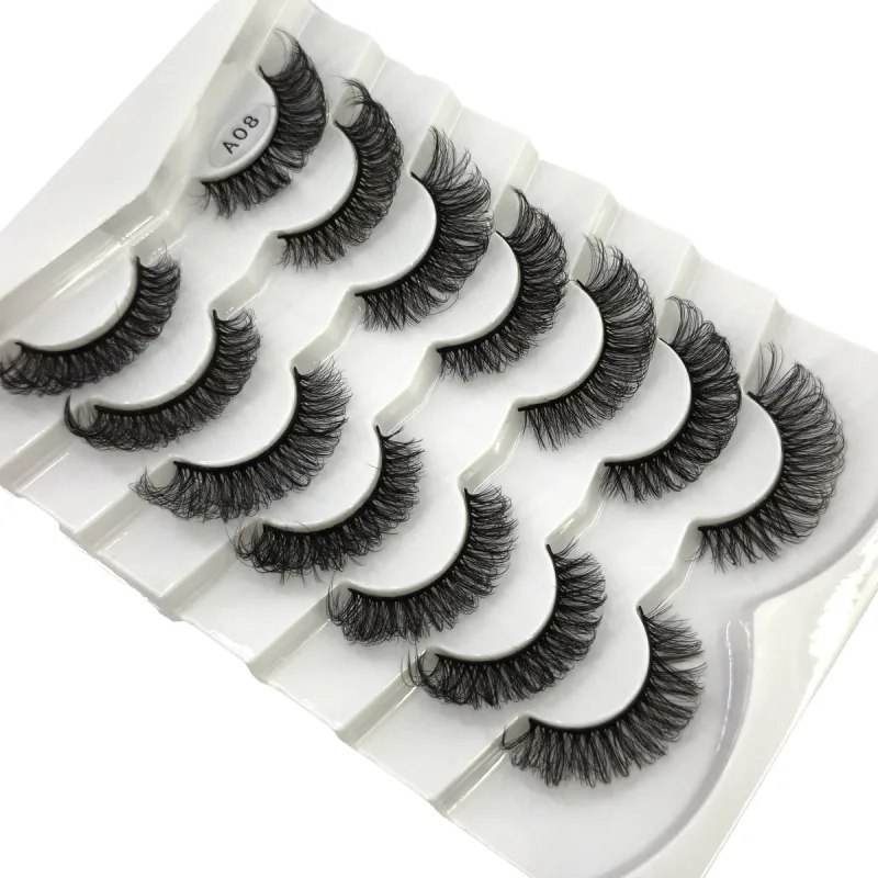 Fluffy Lashes Mink False Eyelashes Thick Cat Eye Makeup Long Natural Volume 3d Eyelashes Extension Χονδρική Βιζόν Βλεφαρίδες