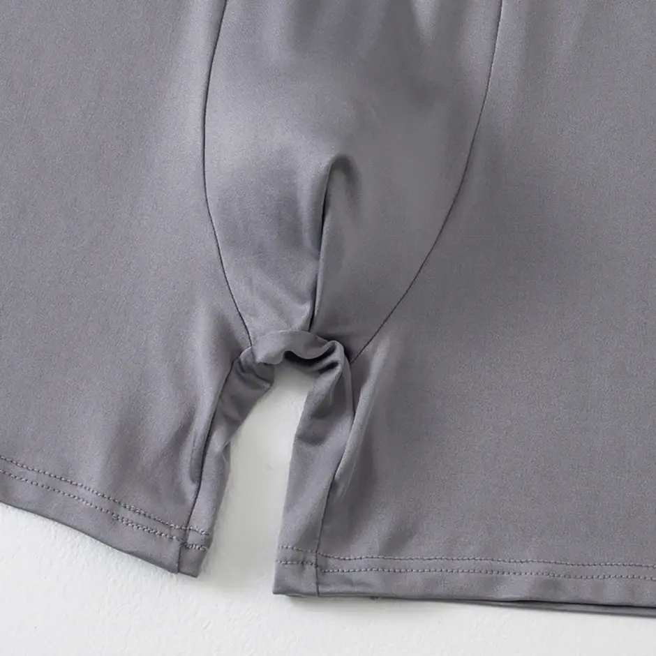 5-piece Set Of Solid Color Fashionable Simple Sports Long Underwear Comfortable Plus Size Flat Corner Pants Cycling Base Shorts