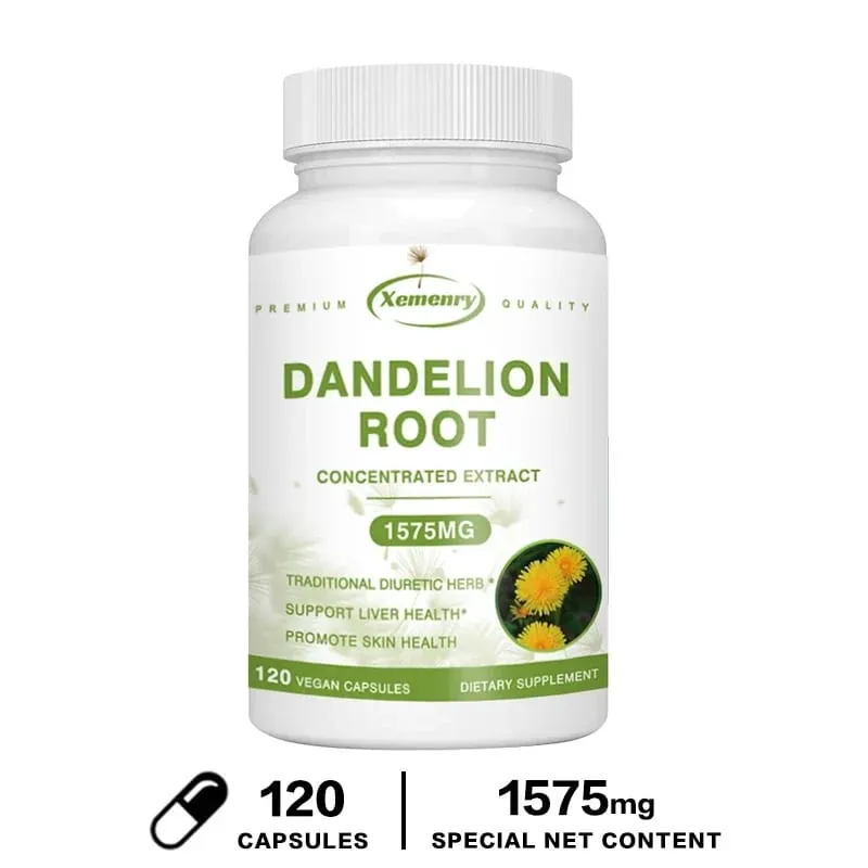 Dandelion Root Extract Capsules para sa Liver Detox Protection Suporta sa Atay Malakas na Immune System Normal na Presyon ng Dugo at Asukal