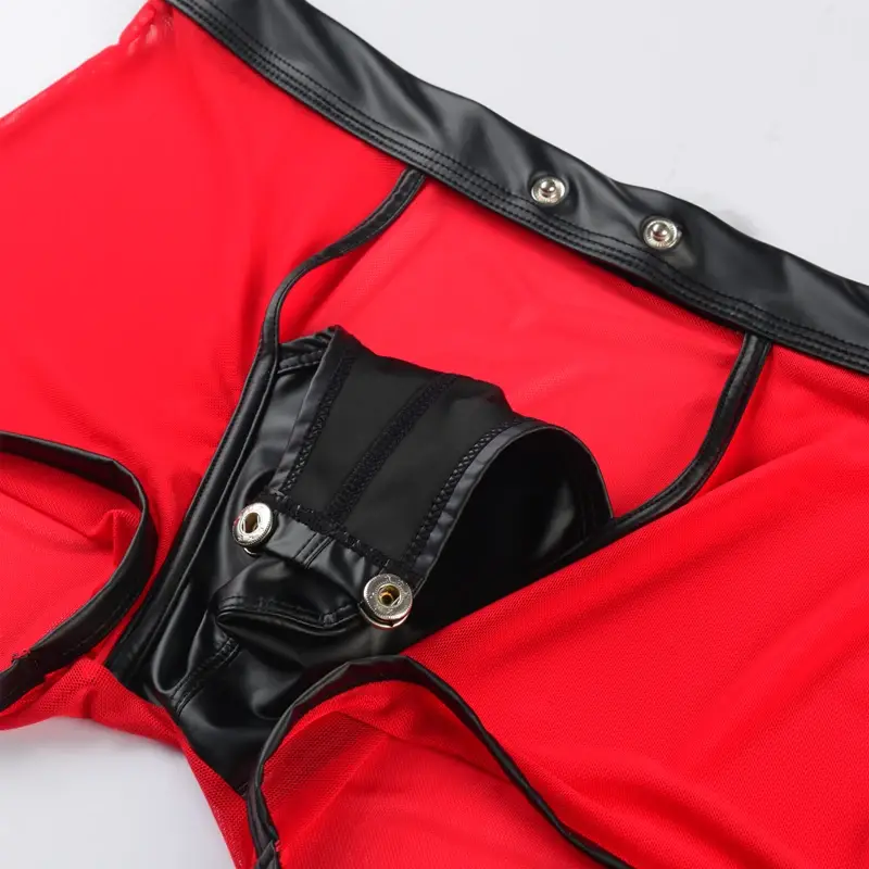 Men's Panties Male Buttons Underpants Man Sexy Mesh Shorts Boxers Underwear Breathable Ropa Interior Hombre Boxershorts for Men