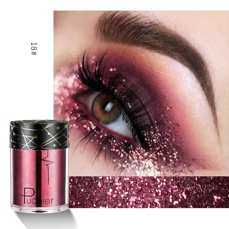 Νέα Glitter Eye Shadow Professional Makeup Monochrome Shining Eyeshadow Sequins Universal Party Cosmetic