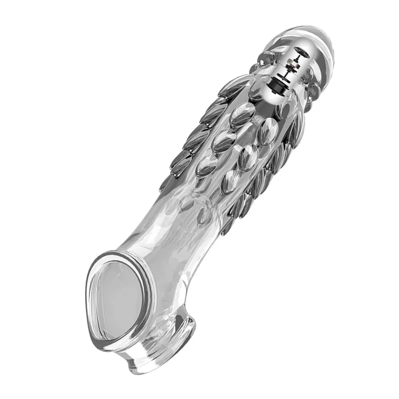 Reusable Cock Ring Vibrator Delay Condom Penis Sleeve Extension Extend Dildo Adult Anal Plug Sex Toys For Men For Women Sex Toys