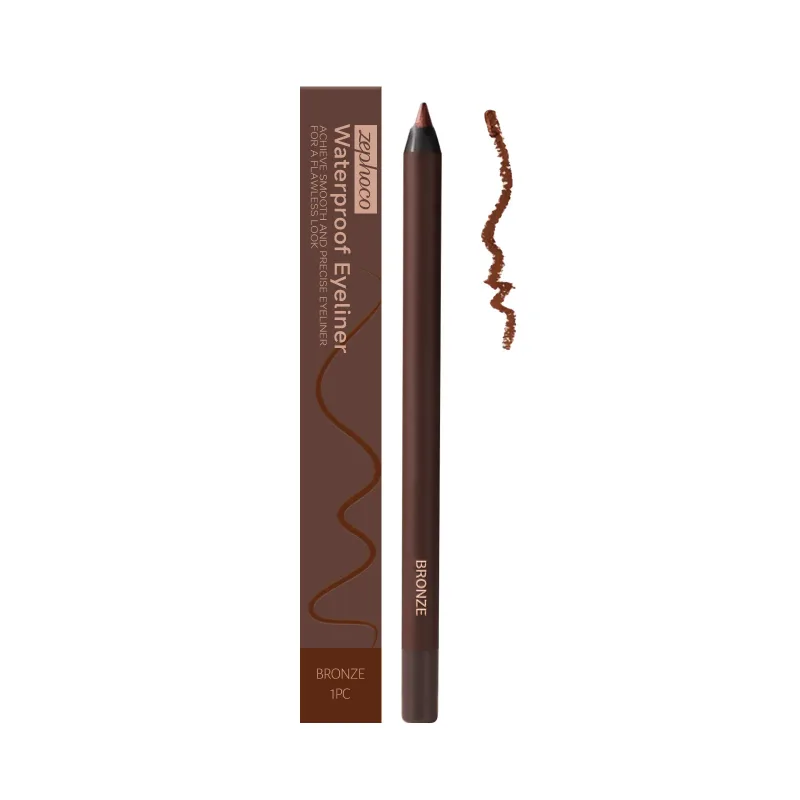 Zephoco Gel Eyeliner Pen Vízálló Smooth Eye Smink Hosszan tartó izzadságálló, olajálló Smudge Proof Eye Liner Ceruza smink