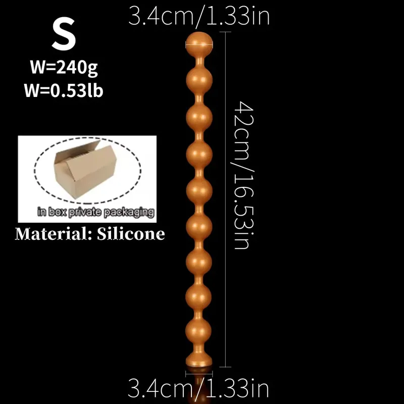 Cuentas anales súper largas, tapón Anal, masaje de próstata, tapón Anal grande, bolas vaginales, estimulación Anal, consolador con cuentas, Juguetes sexuales anales profundos