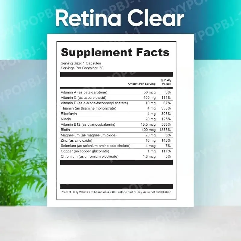 Sinusuportahan ng 60 Count Eye Protection Capsules ang Visual Clarity at Relief Eye Fatigue Supplement na Naglalaman ng Lutein multivitamin at Zinc