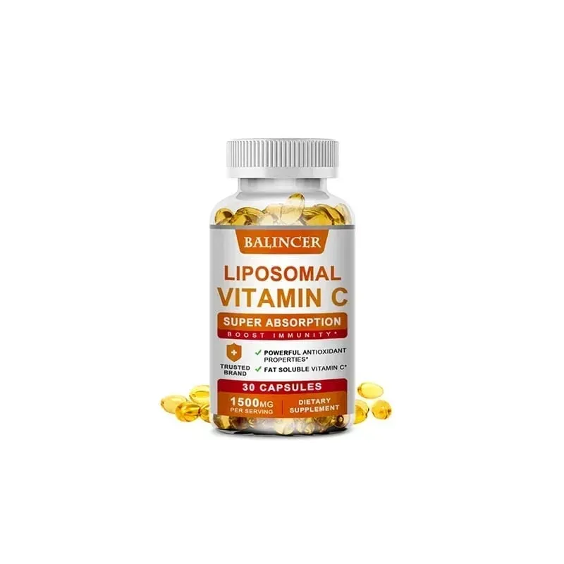 Liposomale vitamine C Ondersteunt antioxidante gezondheid en immuunfunctie Hoge absorptie Niet-GMO Glutenvrij – 120 capsules
