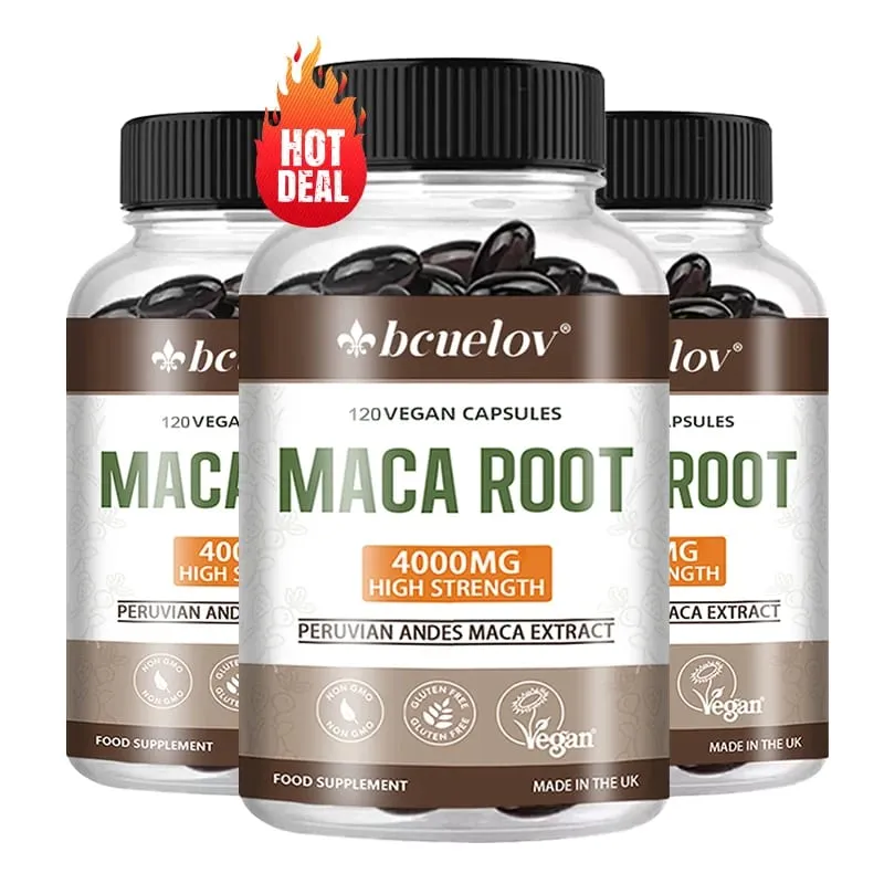 Organic Maca Root 4000mg Per Serving Natural Energy Supplement Peruvian Maca for Men & Women Non-GMO Gluten-Free