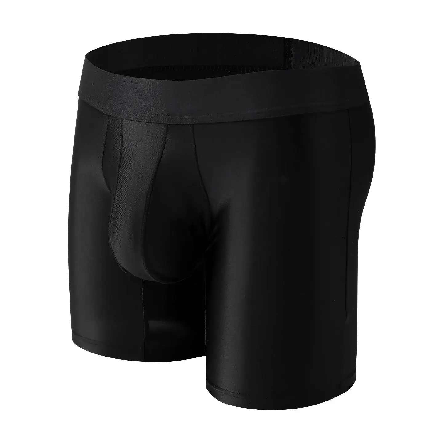 Mens Underwear Boxers Solid U Convex Pouch Panties Man Extended Leg Boxer Shorts Homme Middle Waist Sports Underpants Male M-XXL