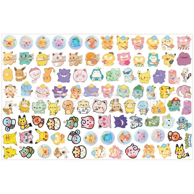 Pokemon Acrylic DIY Patch Kawaii Pendant Ειδικού σχήματος κοπής Anime Cartoon διπλής όψης Υλικό φουρκέτας μπρελόκ εκτύπωσης