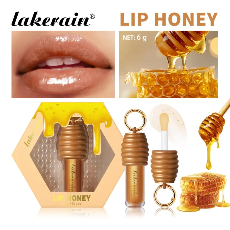 Lakerain Honey Lip Gloss Glossy Υφή Ελαφριά μη κολλώδη μακράς διαρκείας ενυδατωμένο πανέμορφο γυαλιστερό φινίρισμα απαλό μακιγιάζ χειλιών