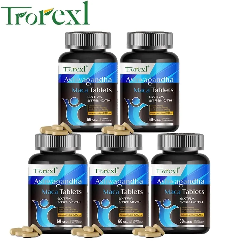 Ανδρικό συμπλήρωμα ενίσχυσης Ashwagandha & Maca Root Max Strength Ενισχύει τη ζωτικότητα υψηλής αντοχής για άνδρες