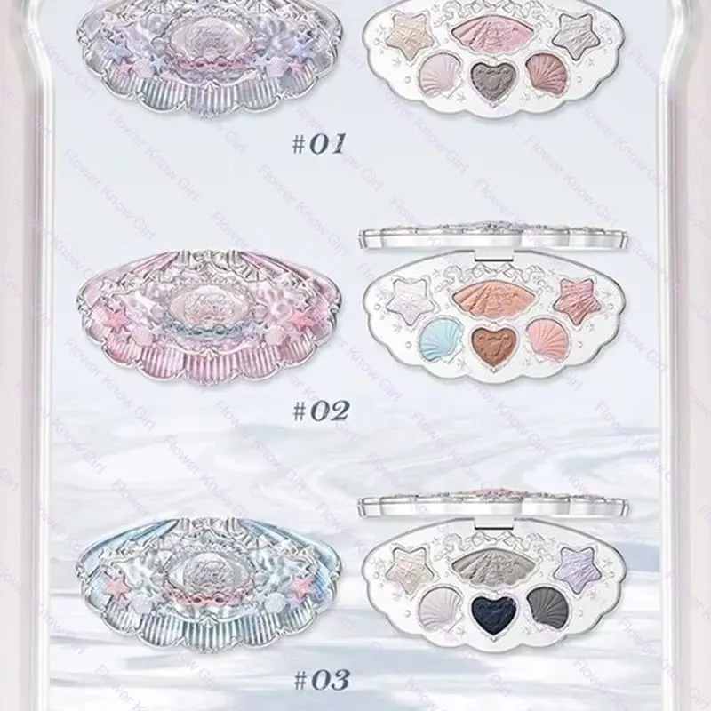 Σετ μακιγιάζ Flower Knows Shell's Jewel Collection Full Professional Face Palette Blush Eyeshadow Cream για τα χείλη Σετ βάλσαμου για highlighter