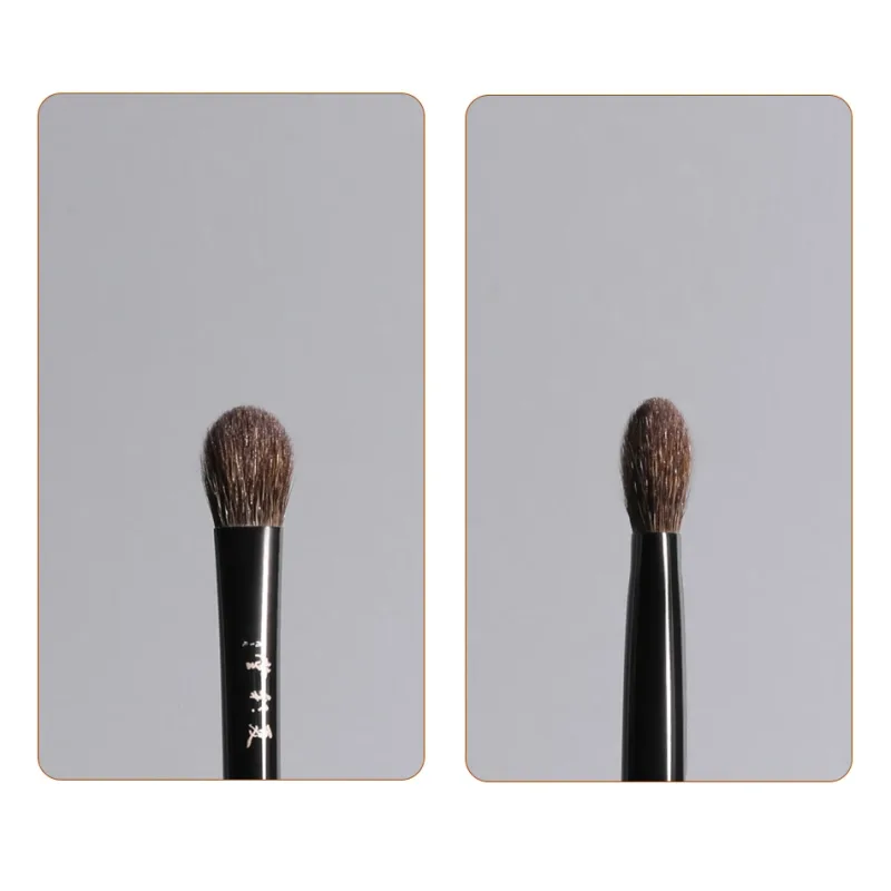 DS-02(HS) Kuas Rias Buatan Tangan Profesional Kuas Eye Shadow Besar Rambut Kambing Tupai Pinus Kuas Rias Gagang Pernis Mentah