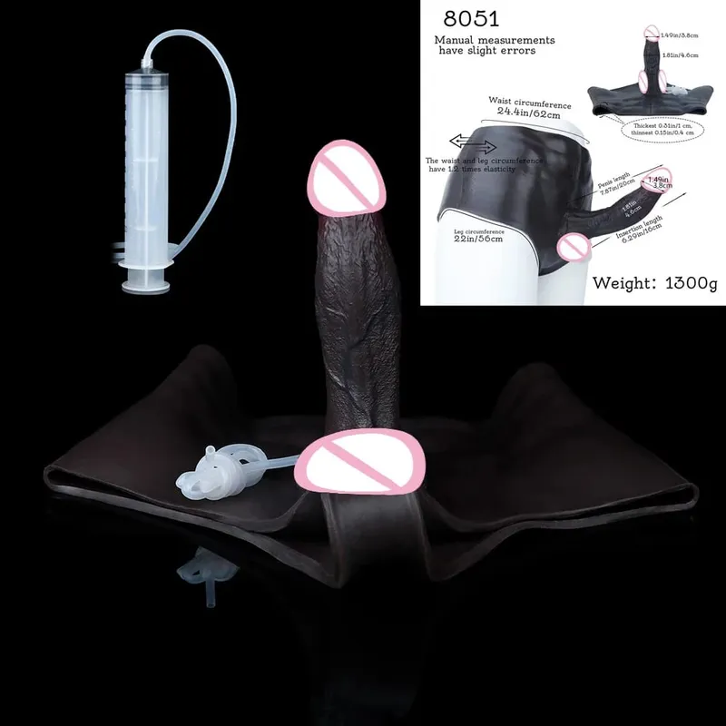 Tapón Anal de silicona, consolador para chorros, bragas con músculos abdominales, pene sólido, masturbador Anal vaginal, juguete sexual para mujer