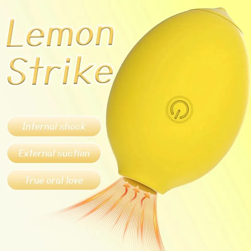 Lemon Vacuum Sucking Clitoral Stimulator with 10 Strong Sucking Modes Adult Sex Toys Vibrators Female Oral Nipple Clit Vibrating