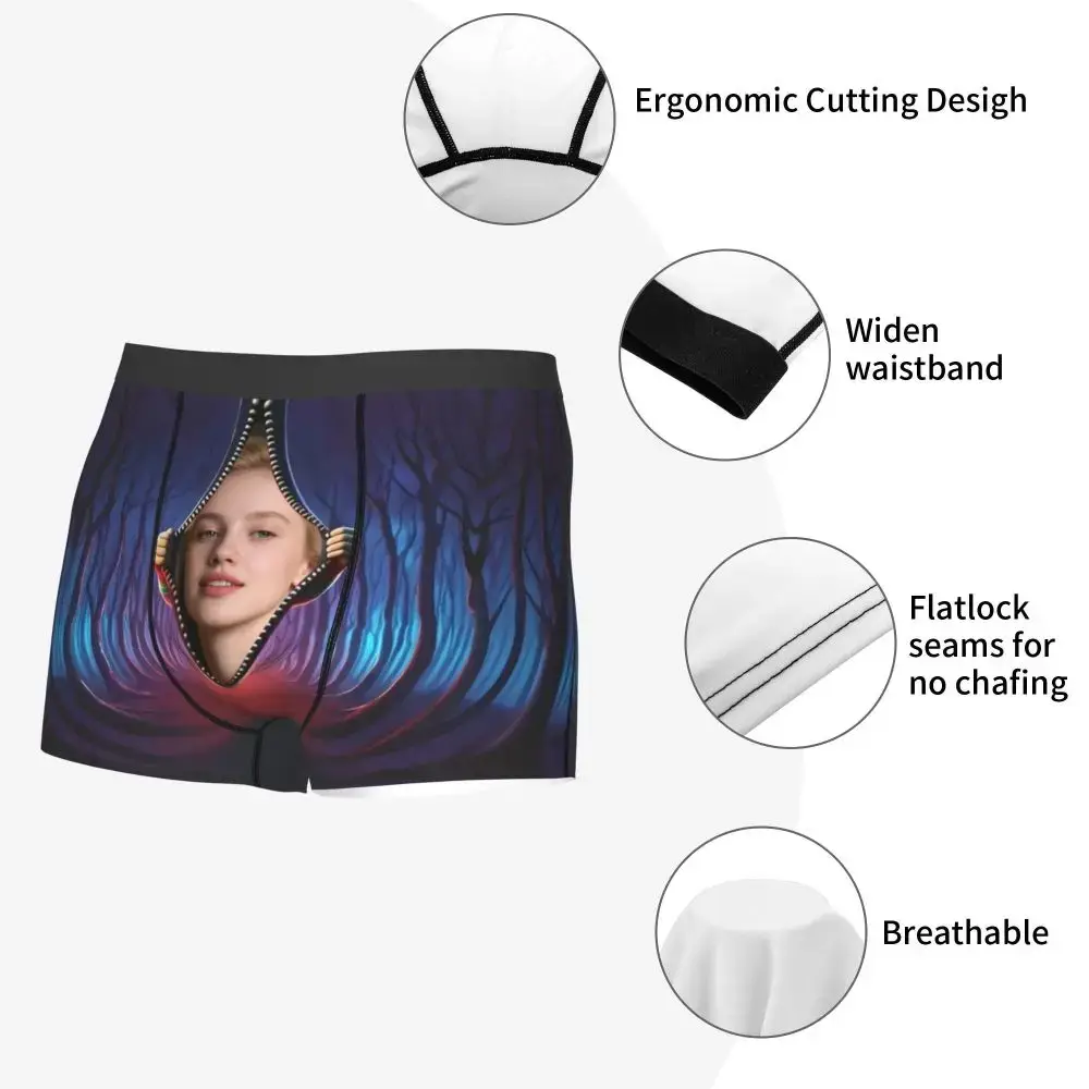 Custom Face Photo Boxers Shorts Men's For Husband Valentine's Birthday Gifts Personalized Briefs Underwear Fashion Underpants