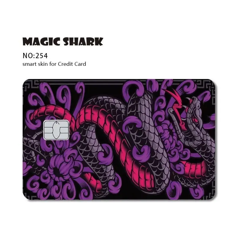 Magic Shark Dog Meme Hunter Stanks 3M מט PVC קדמי מדבקה כיסוי עור לכרטיס אשראי בנקאי