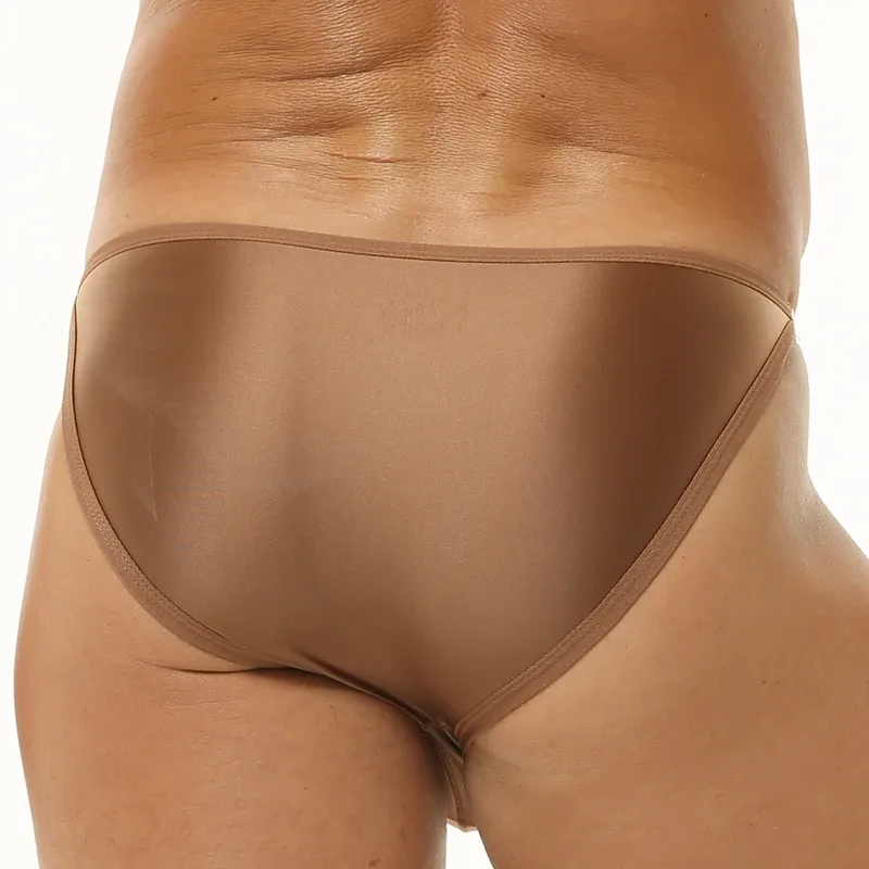 Men's Silky Ice Silk Briefs Smooth Low Rise Stretch 3D Pouch Support Breathable Daily Underwear