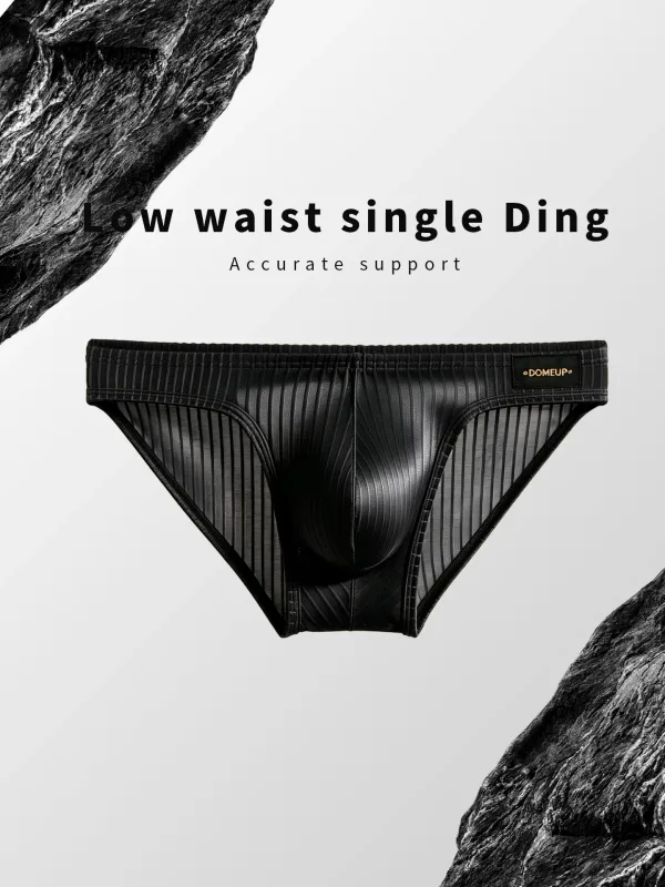 Men's Underwear Ribbed Texture Mens Brief Nylon Elastane Underpants Lightweight Thin Comfortable Male Triangle Underwear M‑XXL