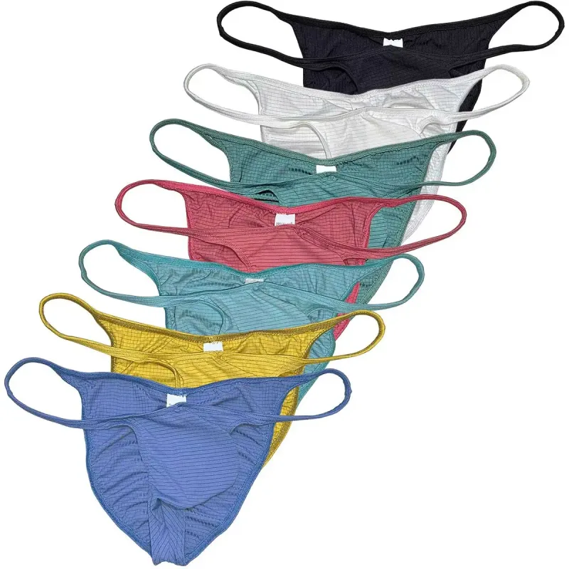 Ultrathin Briefs Low Waist Underwear Men's Smooth Bikini Briefs Men Soft Back Scrunch Bikini Panties Underpant Summer Briefs
