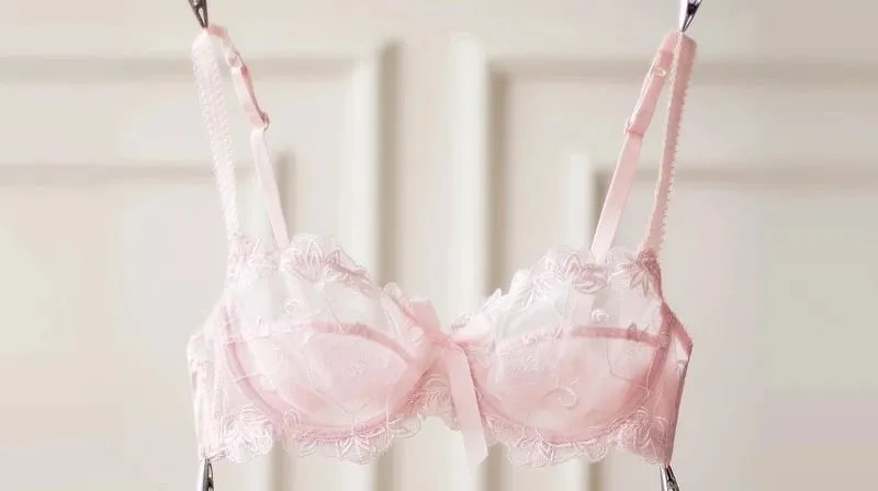 Διαφανές μη επενδυμένο Bralette για μικρά βυζιά Εξαιρετικά λεπτό ρυθμιζόμενο δαντελένιο σουτιέν Σέξι γυναικεία εσώρουχα Halterneck BANERDANNI