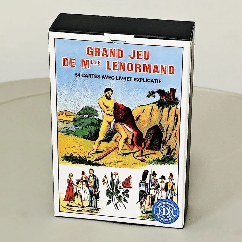 Grand Jeu De Mlle Lenormand Deck 9*6cm Printed on 350GSM Double Embossed Cardstock 54 Pcs Lenormand Oracle Cards