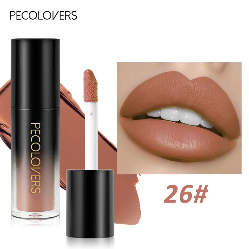 Πολλαπλών χρωμάτων Matte Velvet Lip Gloss Αδιάβροχο Αντικολλητικό Κύπελλο λείο κραγιόν για εφαρμογή υψηλής απόδοσης χρωμάτων