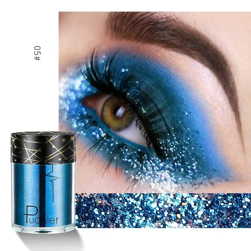 Νέα Glitter Eye Shadow Professional Makeup Monochrome Shining Eyeshadow Sequins Universal Party Cosmetic