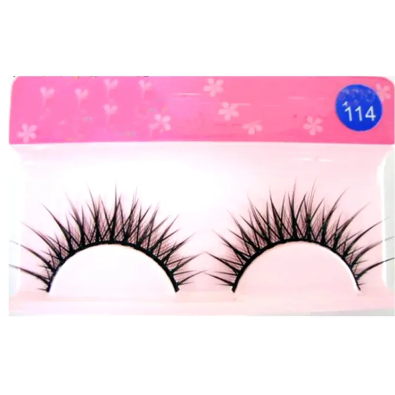White Eyelashes Cosplay smink Natural Long Cross Strip műszempillák