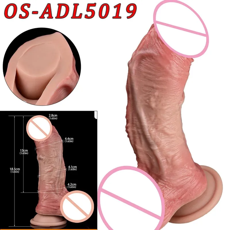 47cm Realistic Long Dildos Double Head Anal Vaginal Stimulator Sex Toy With Sucker For Lesbian Couples Gay Men Adult Tools