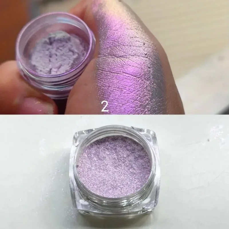 Glitter Eyeshadow Powder μακράς διαρκείας Chrome Chameleon Holographic Eyeshadow Powder Pigment Μακιγιάζ ματιών για γυναίκες καλλυντικά