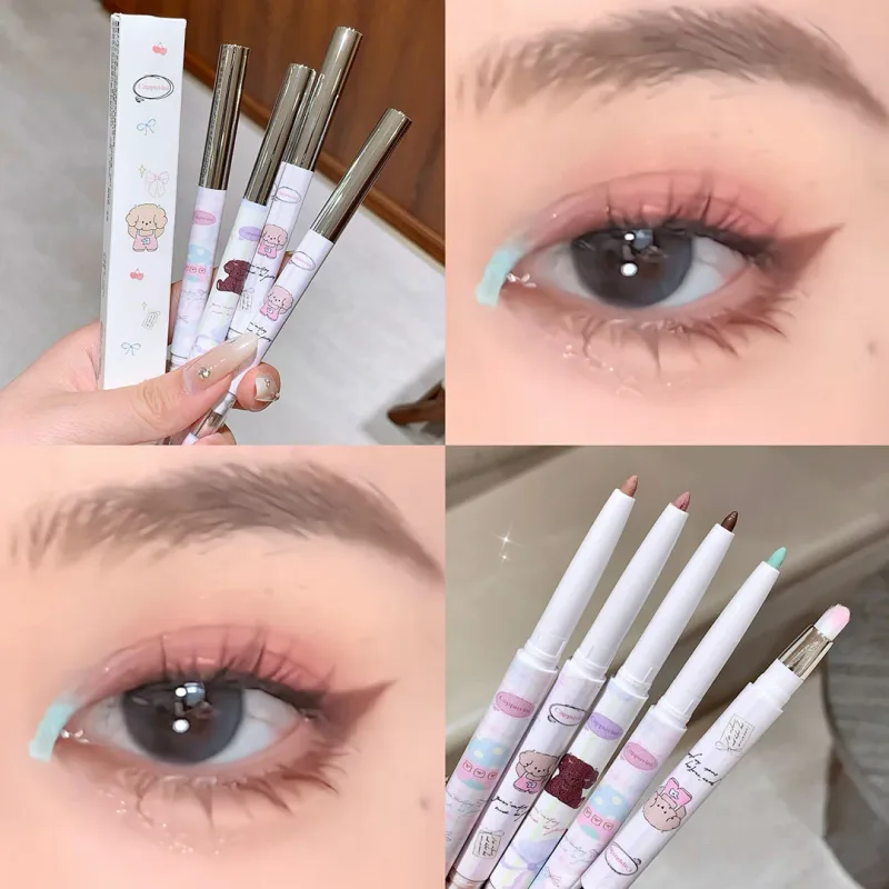 Pearlescent Grape Eyeliner Gel With Brush Blend Silky Smooth Tea Brown Pink Lying Selyemhernyó Vízálló Eye Liner Ceruza Smink