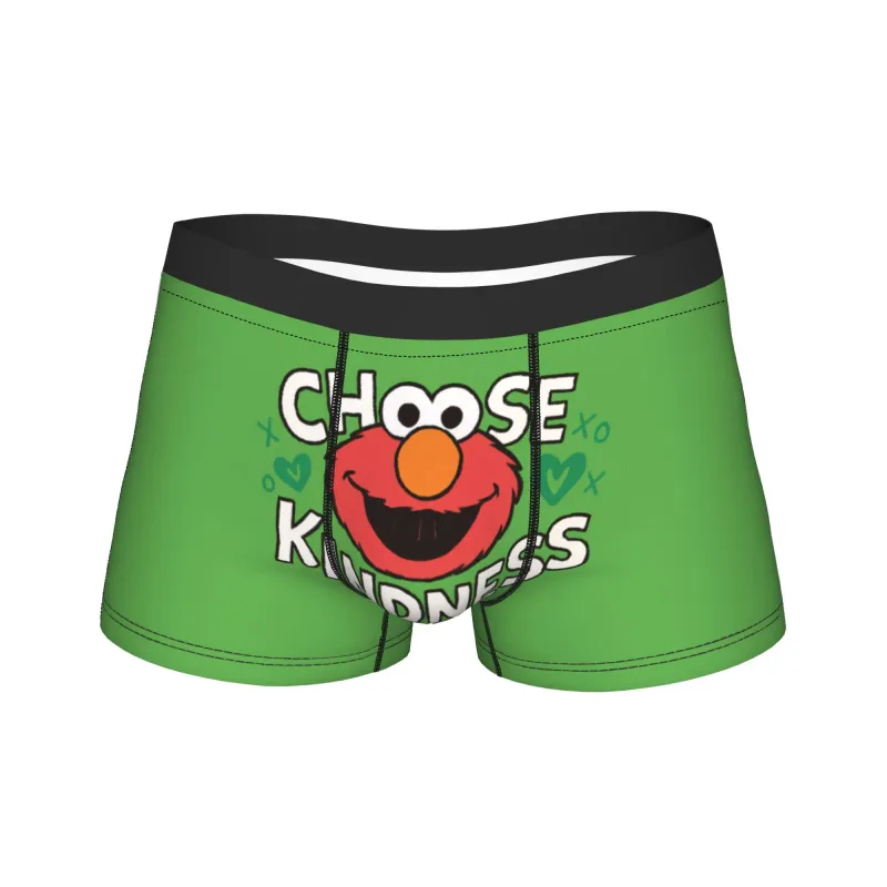 S-Sesames Streets Tango Elmo & Grover Underwear Men Shorts Briefs Funny Boxershorts Quality Customs Oversize Panties