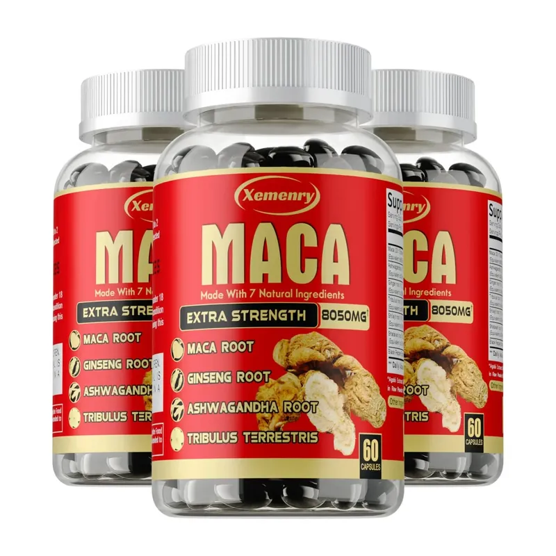 Κάψουλες Maca Root - με Ginseng & Ashwagandha για την υποστήριξη της ενεργειακής αντοχής και της απόδοσης Βελτίωση της μυϊκής μάζας