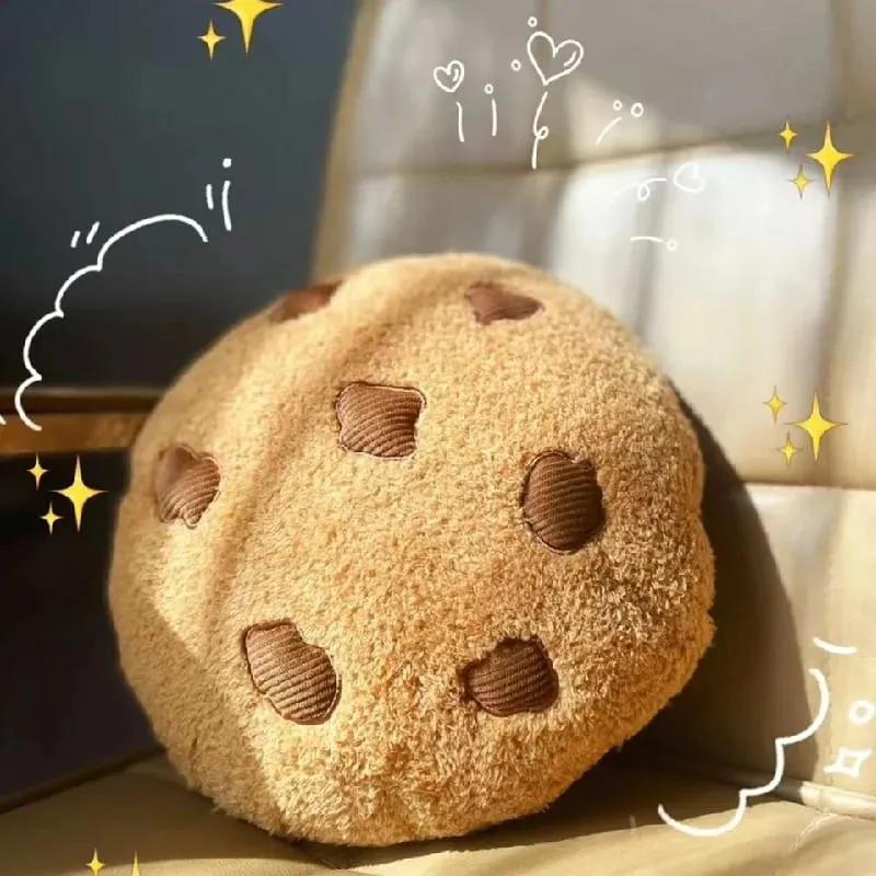 1pcs Soft Cookie Pillow Cartoon Cookies Plush Seat Cushion Food Children Children Girls Birthday Room Decoration New Year Gift — image 2