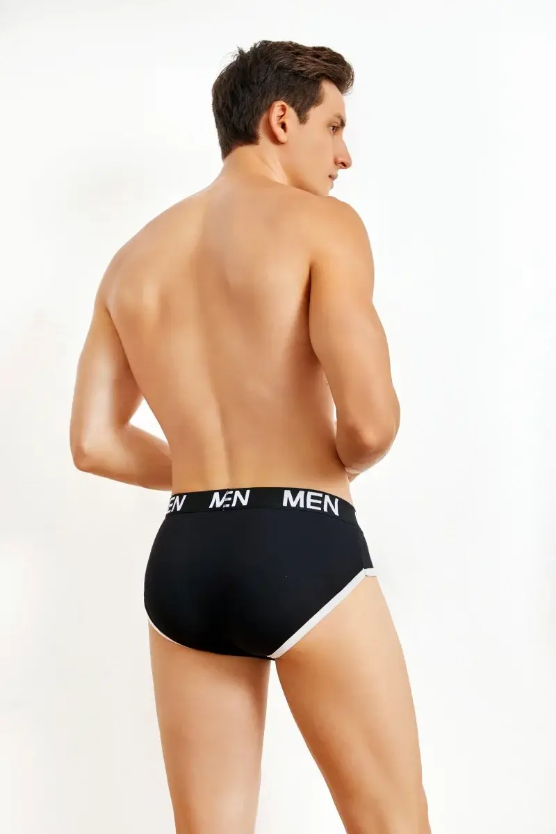 1Pcs/Set Men's Viscose Letter Panties Seamless High Quality Breathable Underpants Male Elastic Soft Comfortable Underwear S-XL