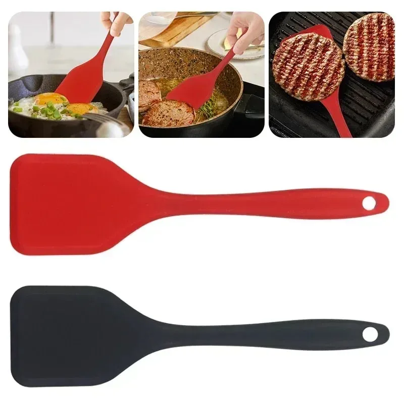 Maliit na 20.5cm Silicone Cooking Leakage Spatula Dense Shovel Fried FishOmelette Shovel Non-stick Spatula Mga Tool sa Pagluluto sa Kusina — image 3