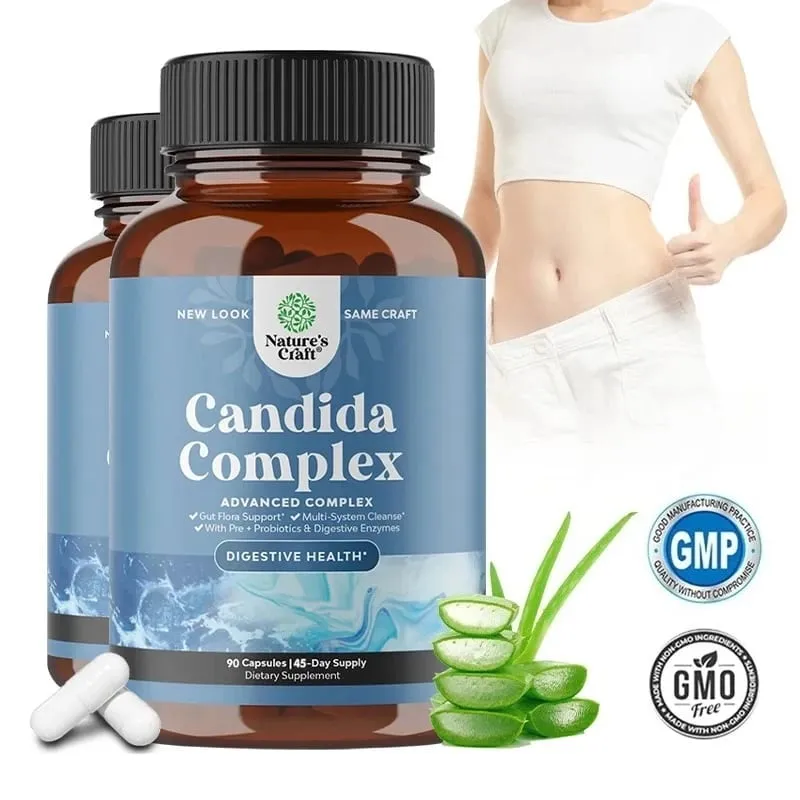 Candida Complex – Probiotikumok és emésztőenzimek, természetes összetevők az emésztőrendszer egészségének és a bélflóra egyensúlyának támogatására