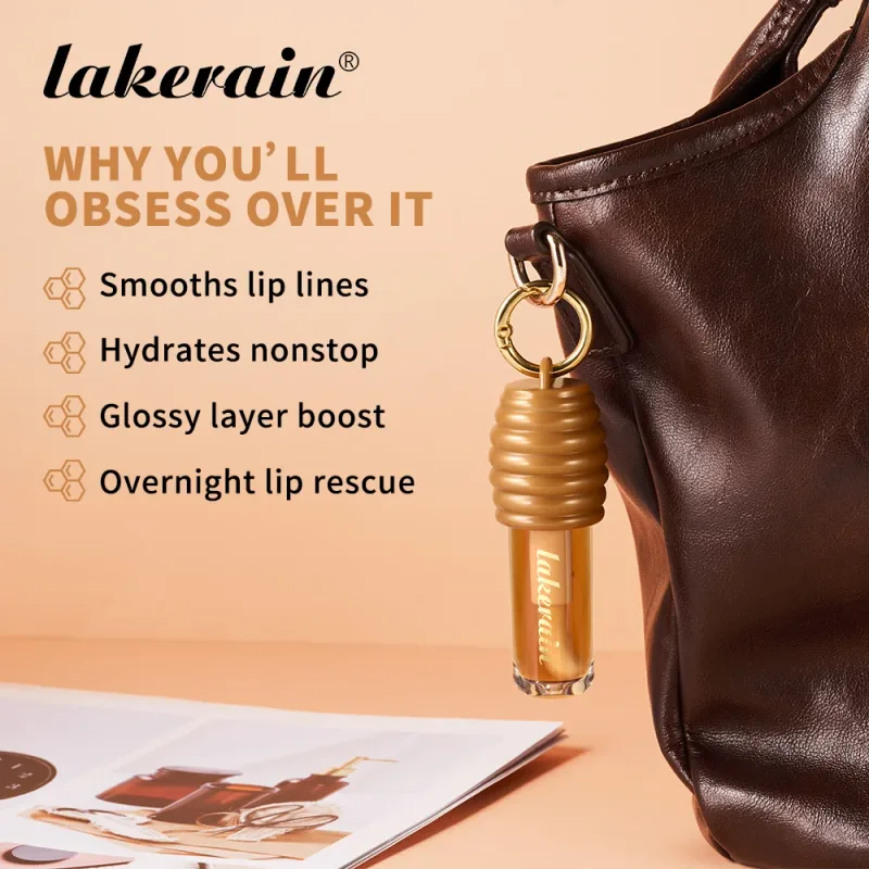 Lakerain Honey Lip Gloss Glossy Υφή Ελαφριά μη κολλώδη μακράς διαρκείας ενυδατωμένο πανέμορφο γυαλιστερό φινίρισμα απαλό μακιγιάζ χειλιών