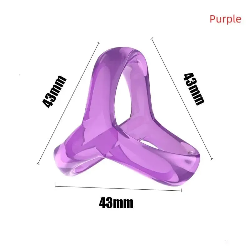 1Pcs Semen Delay Cock Ring Soft TPE Triangle Penis Ring For Men Adult Sex Toy Male Enhancement Accessory