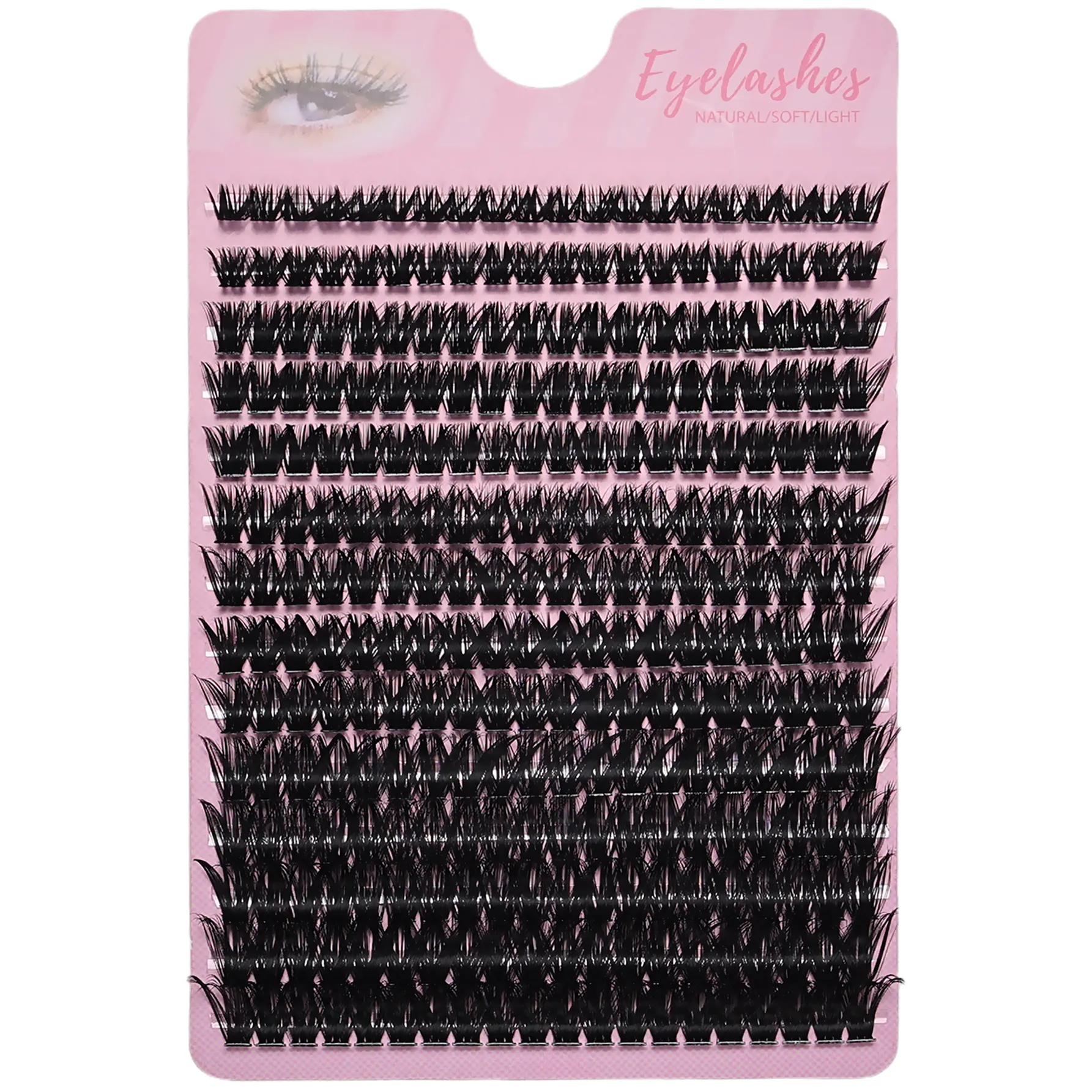 280Pcs 80D D Curling ψεύτικες βλεφαρίδες Χονδρές ατομικές επεκτάσεις 8-16mm Πυκνός όγκος Cluster Lashes DIY Easy Apply for Eye Makeup