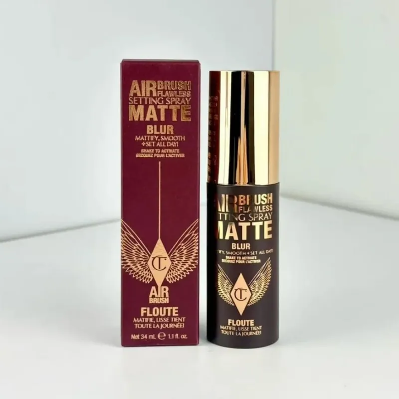 Charlotte Tilbury Airbrush Flawless Setting Spray 100ml 34ml 2PCS Set Setting Spray Moisturizing Hydrate Oil Control MakeUp Δώρο