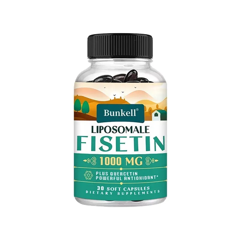 Liposomal Fisetin with Quercetin - High Potency 1000 Mg Combination Antioxidant Supplement for Optimal Health