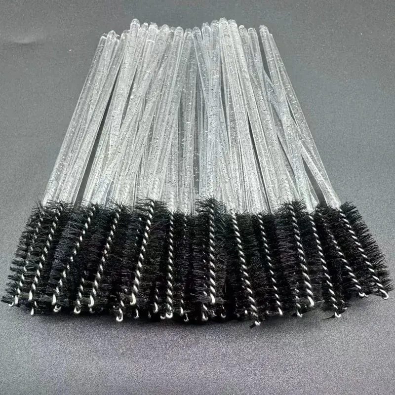 50 τμχ Βουρτσάκια βλεφαρίδων μίας χρήσης Crystal Eye Lash Mascara Wands Glitter Lash Comb Spoolies Μικροεφαρμογές μακιγιάζ — image 3