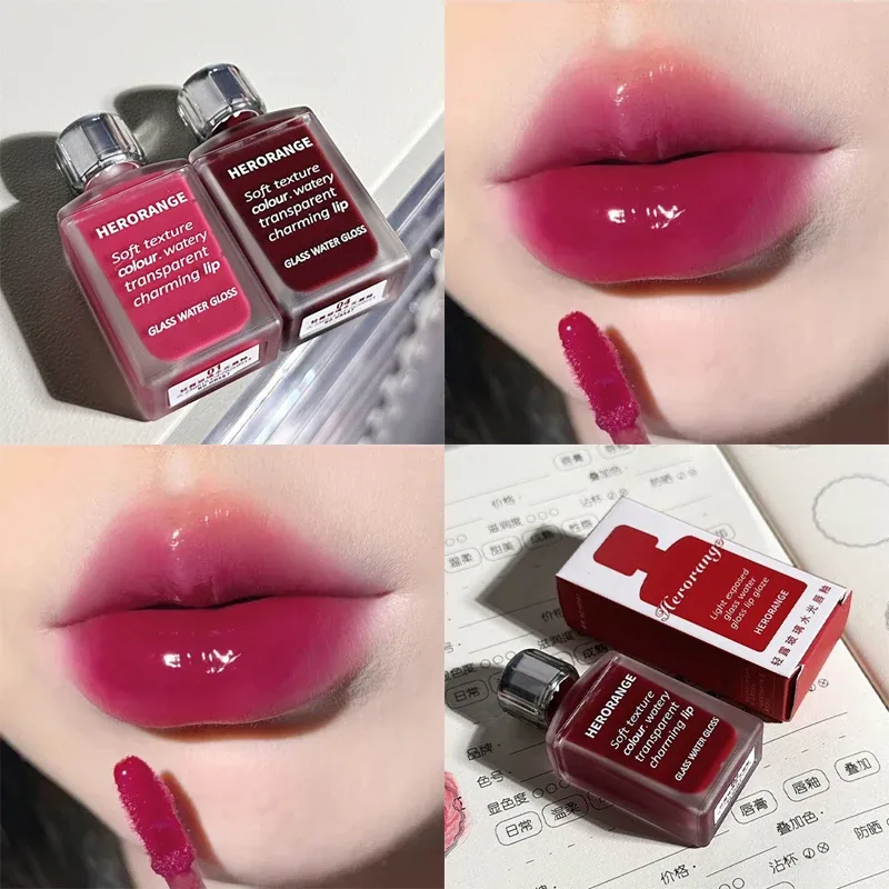 Water-Glow Mirror Lip Gloss μακράς διαρκείας ενυδατική ενυδατική απόχρωση χειλιών μακιγιάζ Κραγιόν που λαμπρύνει την επιδερμίδα Κορεάτικα γυναικεία καλλυντικά
