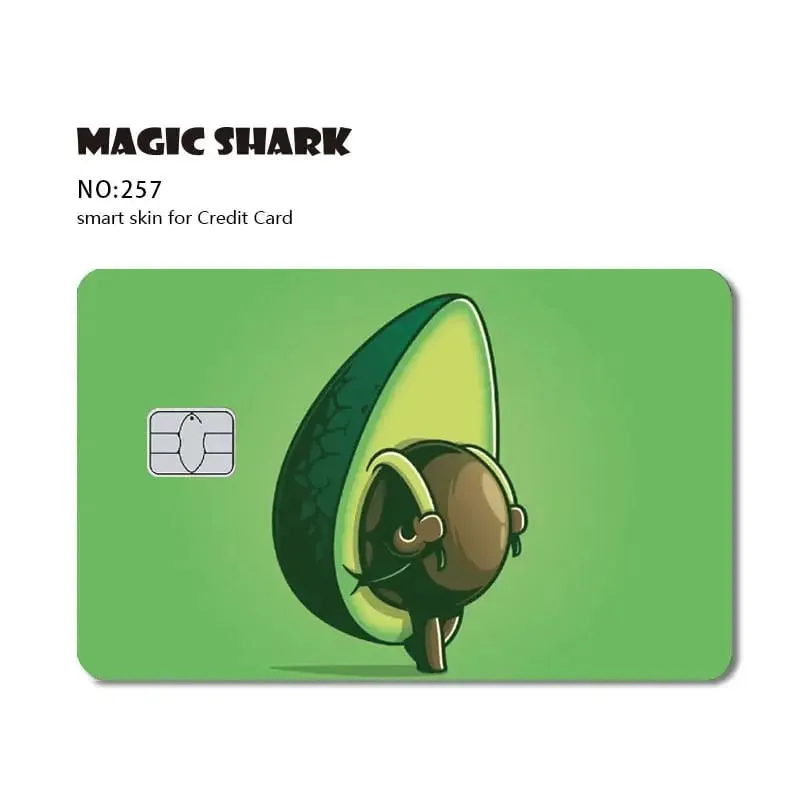 Magic Shark Dog Meme Hunter Stanks 3M מט PVC קדמי מדבקה כיסוי עור לכרטיס אשראי בנקאי